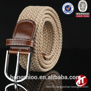 Colorful leisure elastic stretch fabric belt braided belt for men